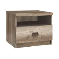 Mesita de noche Malcolm 50 cm con cajón roble canyon monument impresión