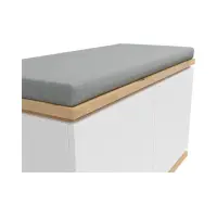 Zapatero Yamael 85 cm con asiento blanco