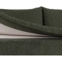 Sofá de tres plazas Lindon convertible con arcón chenilla verde