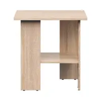 Mesa cuadrada Nepo Plus 55 cm con estante roble sonoma