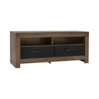 Mueble RTV Balin 140 cm con 2 cajones y estante roble monastery/negro