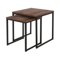 Juego de dos mesas de centro Aroz 40/50 cm roble monastery