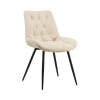 Silla tapizada Claudio de pana ecru