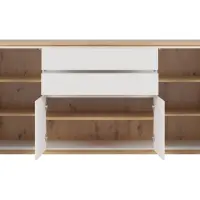 Cómoda Yamael 184 cm con 4 puertas y 2 cajones blanca