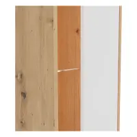 Estantería Gap 47 cm con puertas y 3 estantes roble artisan/blanco