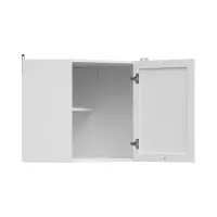Armario de cocina superior Junona Line 60 cm de esquina izquierdo/derecho blanco