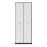 Armario de dos puertas Nepo Plus 80 cm roble noble/blanco