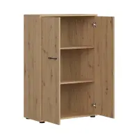 Estantería Space Office 80 cm con 2 puertas roble artisan