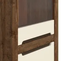 Vitrina Ruso 69 cm con 2 puertas roble april/brillo perlado