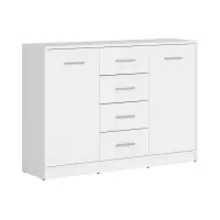 Cómoda Nepo Plus 119 cm con 2 puertas y 4 cajones blanca