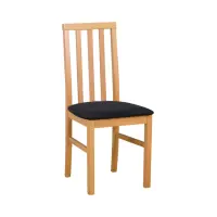 Silla tapizada Ramen negra