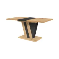 Mesa extensible Zatar 125/170x75 roble artisan/negro