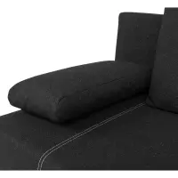 Sofá de tres plazas Street IV LUX 3DL convertible con arcón negro