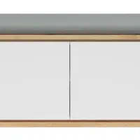 Zapatero Yamael 85 cm con asiento blanco