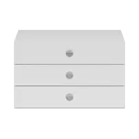 Cajonera para armario Osaka 83 cm con 3 cajones blanca