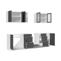 Conjunto de cocina Junona Line 260 cm grafito