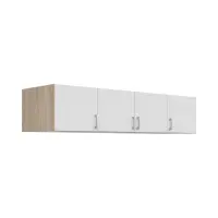 Altillo para armario Brando 181 cm con 4 puertas blanco/roble sonoma