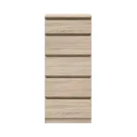 Cómoda Tetrix 50 cm con 5 cajones roble sonoma