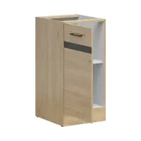 Armario de cocina bajo Junona Line 40 cm izquierdo con puerta roble bernstein