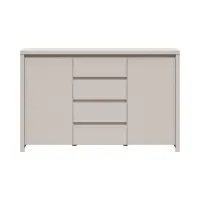 Cómoda Kaspian 144 cm con 2 puertas y 4 cajones cachemira