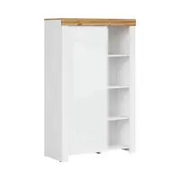Estantería Holten 98 cm con puertas y 4 estantes blanca