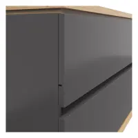 Mueble RTV Yamael 184 cm con 2 puertas y 2 cajones grafito