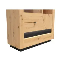 Vitrina Ostia 101 cm con 2 puertas y 2 cajones roble artisan