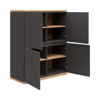 Armario Yamael 100 cm con 4 puertas grafito