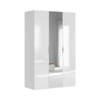 Armario modular Flex 150 cm con puertas y espejo blanco brillo