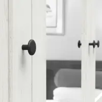 Armario de cuatro puertas Frija 203 cm con espejo pino andersen blanco