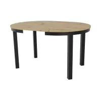 Mesa extensible Bernardin NEO 100-176/76 roble artisan/negro