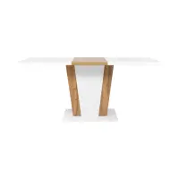 Mesa extensible Zalder 120/160x68 roble wotan/blanco