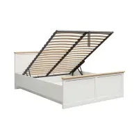 Кровать Frija 160x200 с каркасом и ящиком сосна андерсен белая