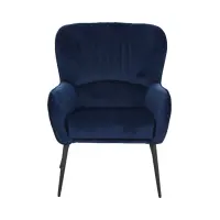 Sillón orejero Samon azul marino