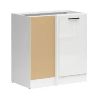 Mueble bajo de cocina de rincón Junona Line izquierdo brillo tiza para rincón 100x60 cm