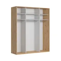 Armario corredero Flex 200 cm con espejo roble artisan