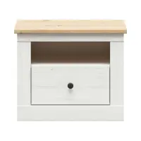 Mesita de noche Frija 58 cm con cajón pino andersen blanco