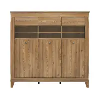 Vitrina Bergen 156 cm con 3 puertas alerce sibiu dorado