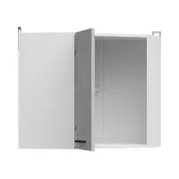 Armario de cocina superior Junona Line 60 cm de rincón izquierda/derecha gris claro brillo