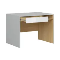 Письменный стол Nandu 100 см с ящиком и полкой серый/дуб польский