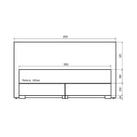 Cama continental Reve 180x200 con contenedor verde