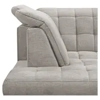Sofá rinconera izquierdo Aragon extensible con reposacabezas y asiento ajustable beige