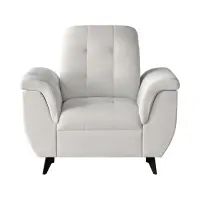 Sillón Doria de terciopelo crema