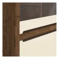 Vitrina Ruso 104 cm con 4 puertas roble april/brillo perlado