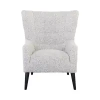 Sillón orejero Casey trenzado beige