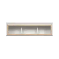 Vitrina colgante Kaspian 144 cm con puertas blanco/roble sonoma