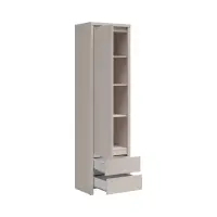 Estantería Kaspian 56 cm con puertas y 2 cajones cachemira