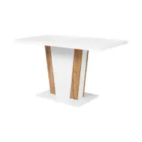 Mesa extensible Zalder 120/160x68 roble wotan/blanco