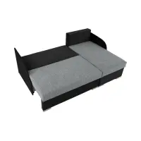 Універсальний кутовий диван Merin з функцією сну та 2 контейнерами сірий