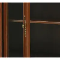 Vitrina Kent con 2 puertas y 2 cajones castaño